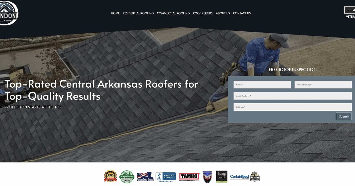 Landon Roofing of Central Arkansas — 2025 SEO case study