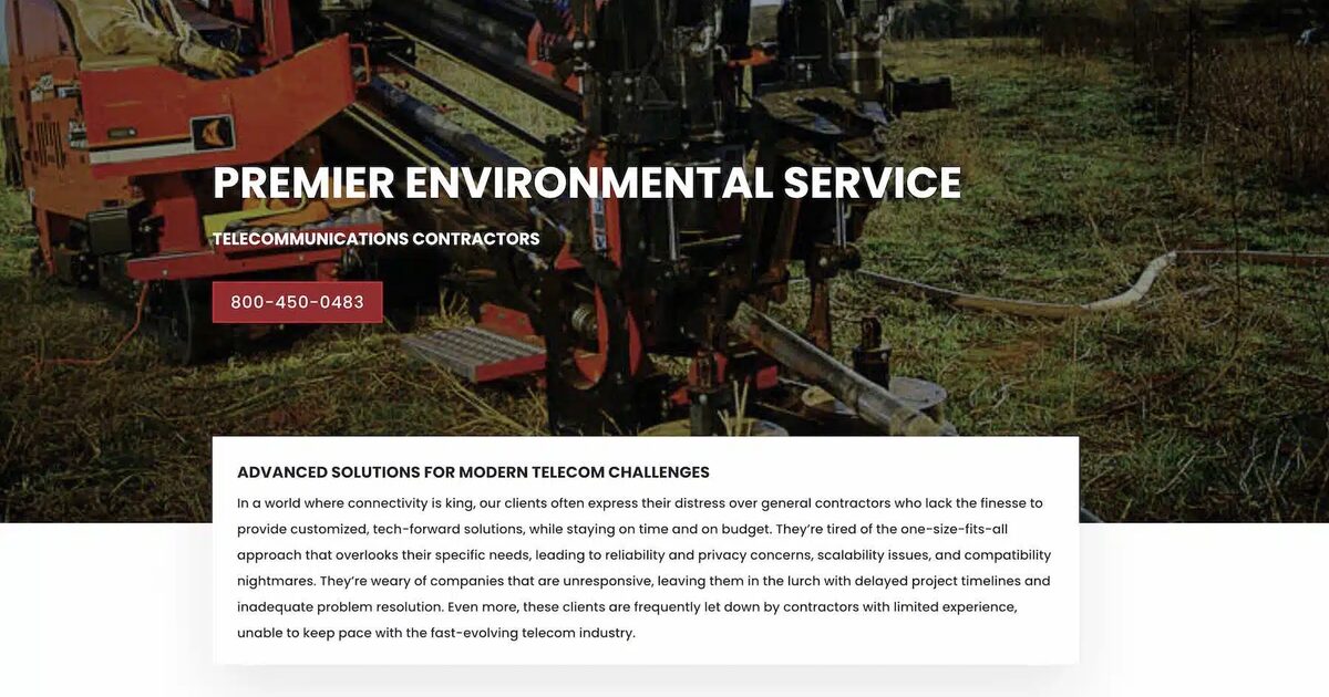 Premier Environmental Services website redesign case study — WebJIVE