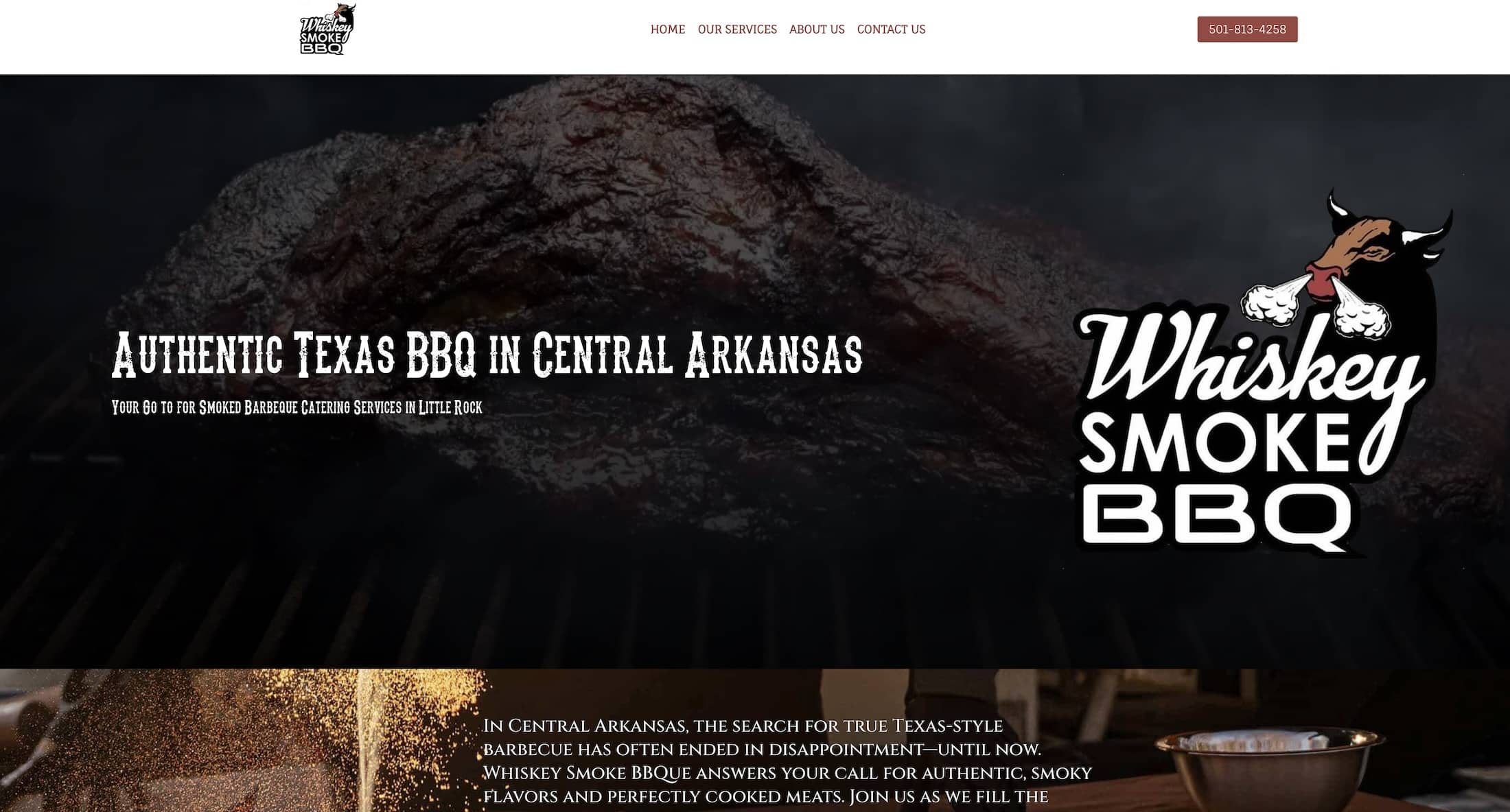 Whiskey Smoke Barbecue Catering: Bringing Texas-Style BBQ to Little Rock with a Website Built for Success