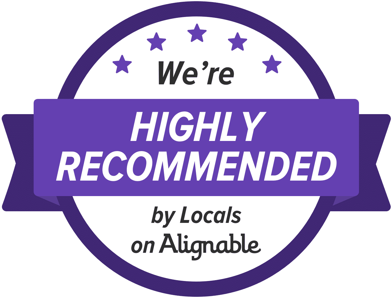 Alignable Highly Recommended Business badge