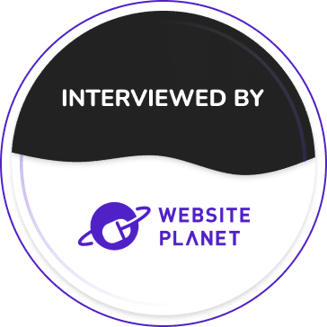 WebJIVE interviewed by WebsitePlanet badge