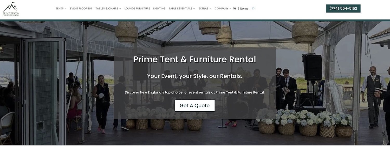 SEO Case Study for Prime Tent Retal: Fixing competitors bad SEO